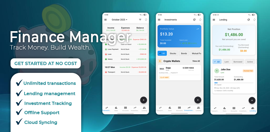 Finance Manager App Banner